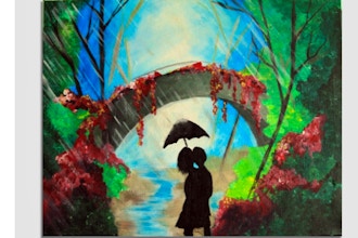 Paint Nite: Kiss you Under the Bridge in Rain
